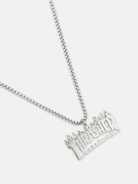 Chaos - The Trasher Pendant Necklace - Metallic Silver
