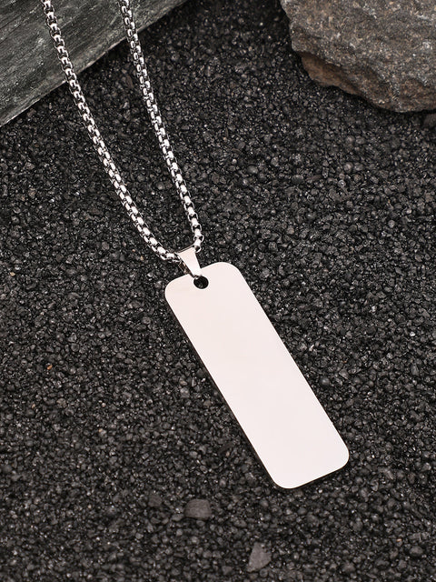 Chaos - The Slate Pendant Necklace - Metallic Silver