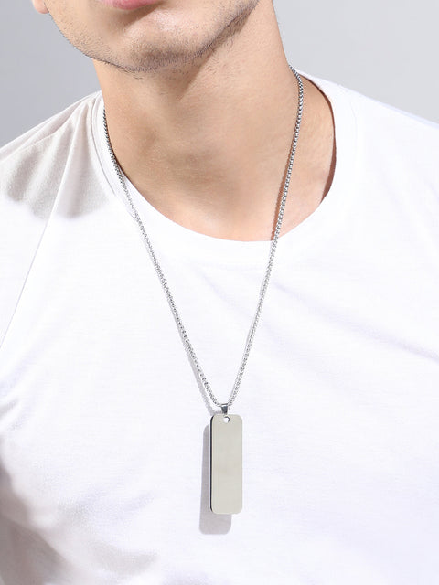 Chaos - The Slate Pendant Necklace - Metallic Silver
