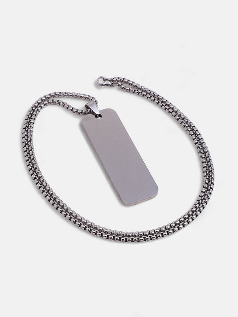 Chaos - The Slate Pendant Necklace - Metallic Silver