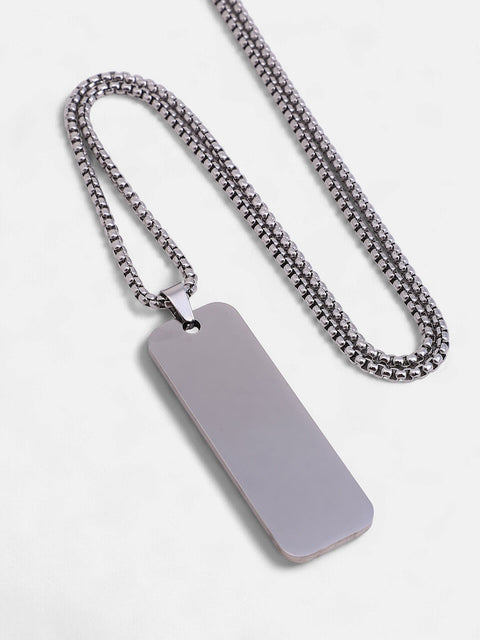 Chaos - The Slate Pendant Necklace - Metallic Silver