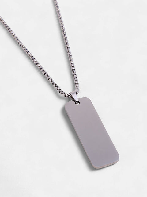 Chaos - The Slate Pendant Necklace - Metallic Silver