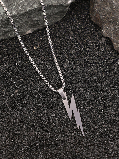 Chaos - The Thunder Pendant Necklace - Metallic Silver