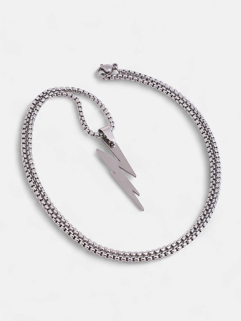 Chaos - The Thunder Pendant Necklace - Metallic Silver