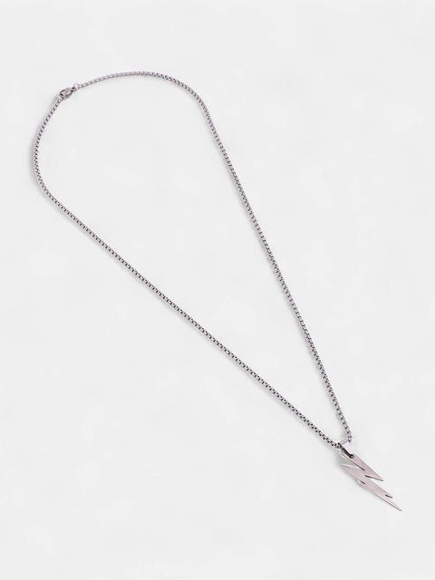 Chaos - The Thunder Pendant Necklace - Metallic Silver
