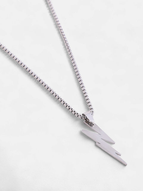 Chaos - The Thunder Pendant Necklace - Metallic Silver