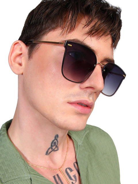 CAHOOT Men's Gradient Wayfarer Sunglasses - Black