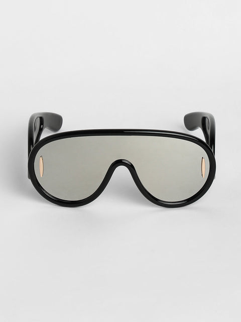 CAHOOT Men's Metallic Oversized Sunglases - Black