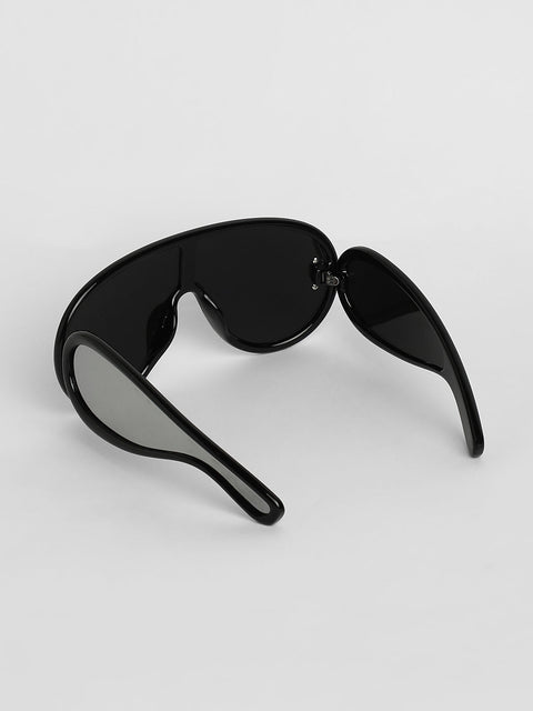 CAHOOT Men's Metallic Oversized Sunglases - Black