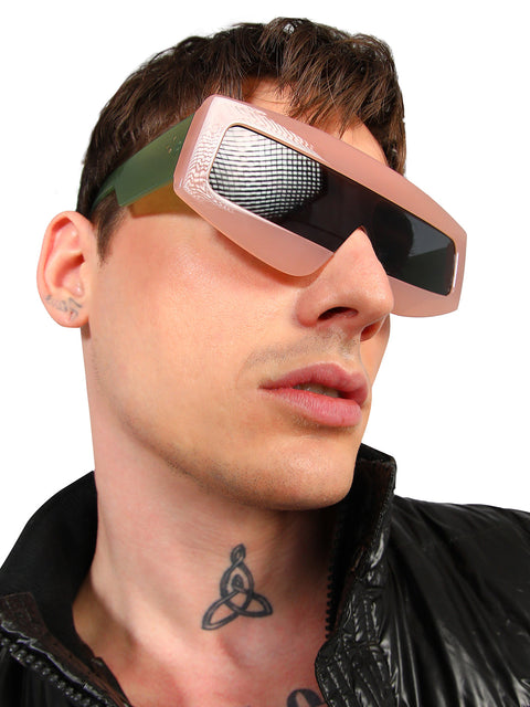 CAHOOT Men's Full Rim Shield Sunglasses - Multicolour