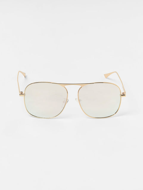 CAHOOT Men's The Sleek Mirror Aviator Sunglasses - Champayne Gold