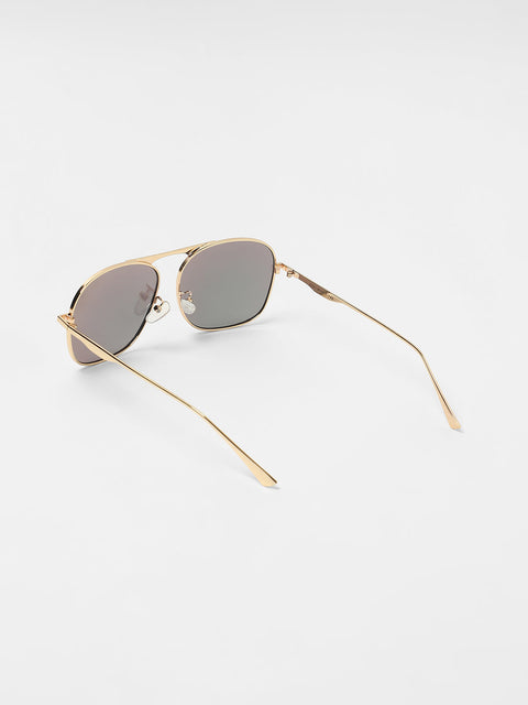 CAHOOT Men's The Sleek Mirror Aviator Sunglasses - Champayne Gold