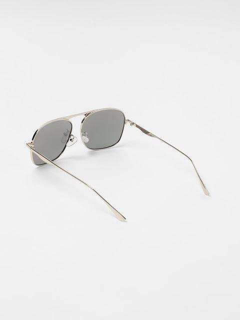 CAHOOT Men's The Sleek Mirror Aviator Sunglasses - Metallic Silver