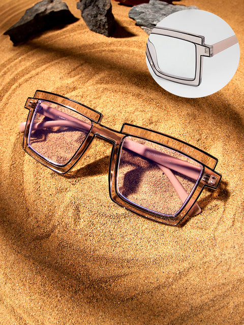 CAHOOT Men's The Lined Wayfarer Sunglasses - Ash Brown
