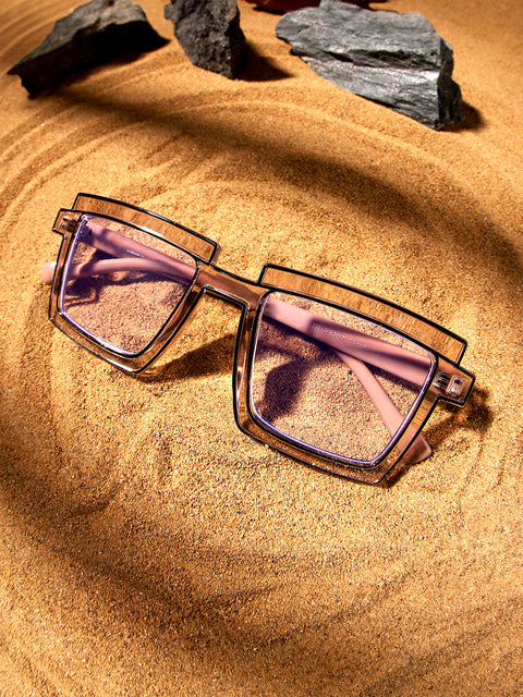 CAHOOT Men's The Lined Wayfarer Sunglasses - Ash Brown