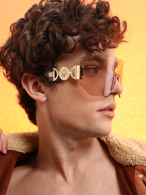 CAHOOT Men's The Coin Shield Sunglasses - Ash Brown