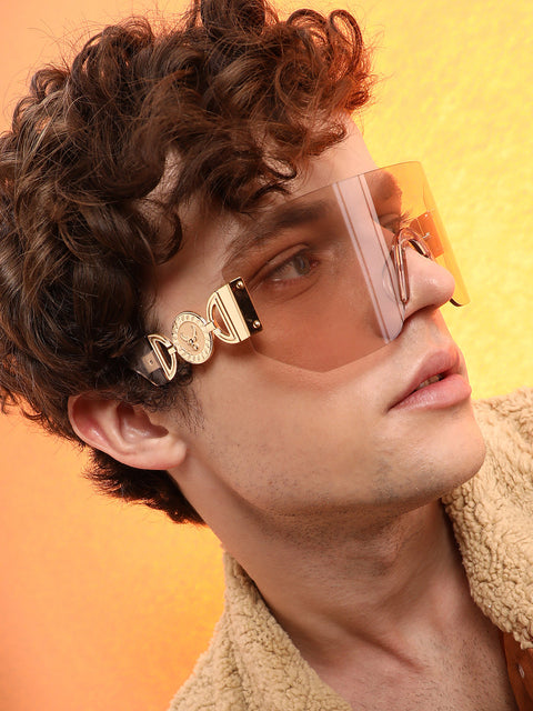 CAHOOT Men's The Coin Shield Sunglasses - Ash Brown