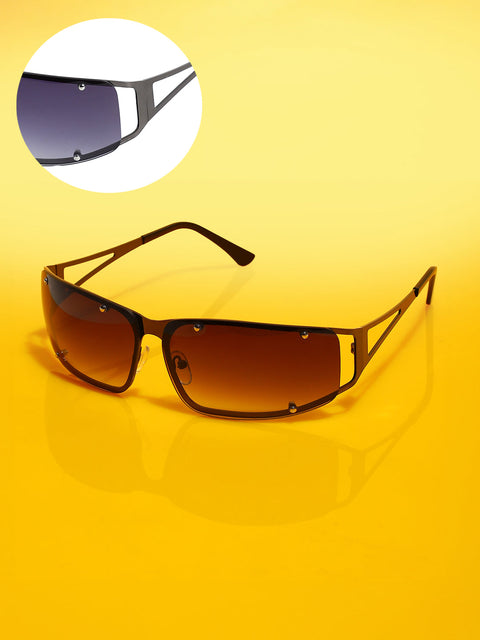 CAHOOT Men's The Hollow Wrap Sunglasses - Space Grey