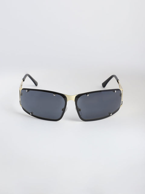 CAHOOT Men's The Hollow Wrap Sunglasses - Champayne Gold