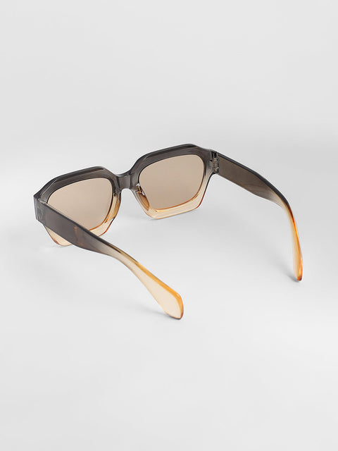 CAHOOT Men's The Ombre Rectangular Sunglasses - Charcoal Grey