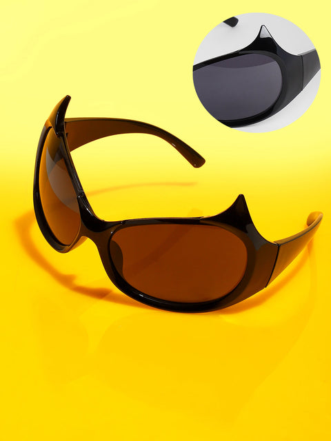 CAHOOT Men's The Bat Wrap Sunglasses - Onyx Black