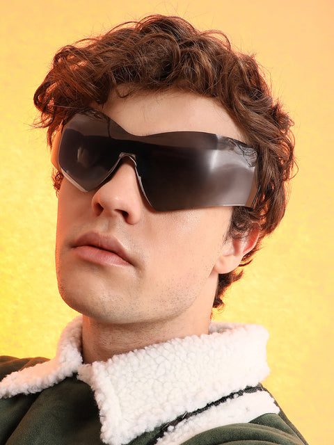 CAHOOT Men's The Aspen Shield Sunglasses - Metallic Silver