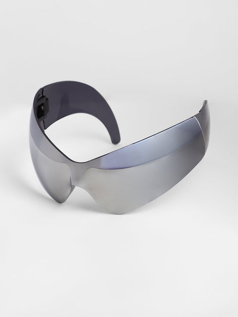 CAHOOT Men's The Aspen Shield Sunglasses - Metallic Silver