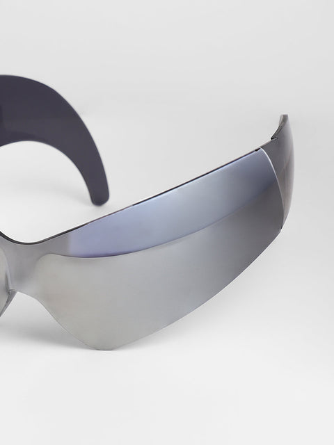 CAHOOT Men's The Aspen Shield Sunglasses - Metallic Silver