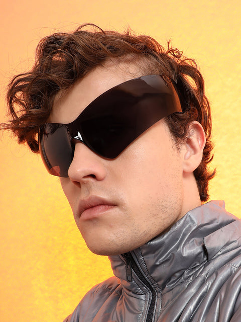 CAHOOT Men's The Aspen Shield Sunglasses - Midnight Black