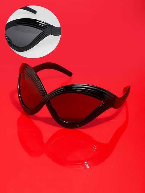 CAHOOT Men's The Twisted Wrap Sunglasses - Onyx Black