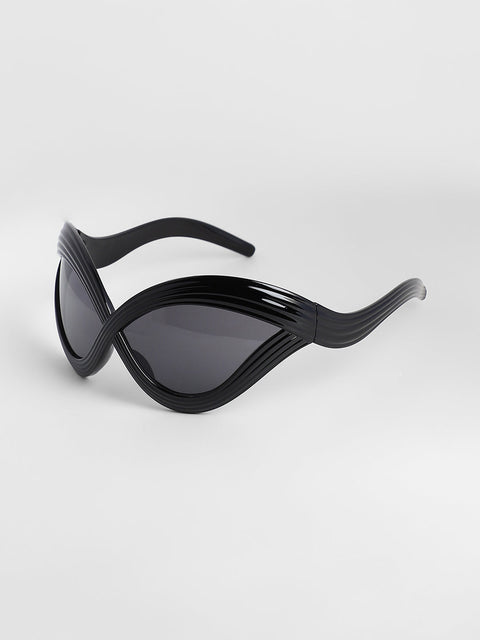 CAHOOT Men's The Twisted Wrap Sunglasses - Onyx Black