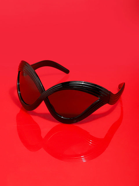 CAHOOT Men's The Twisted Wrap Sunglasses - Onyx Black