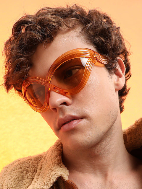 Chaos - The Twisted Wrap Sunglasses - Amber Orange