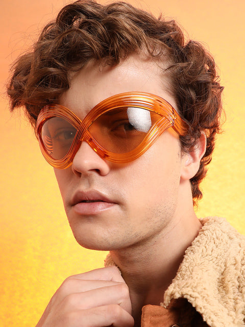 Chaos - The Twisted Wrap Sunglasses - Amber Orange