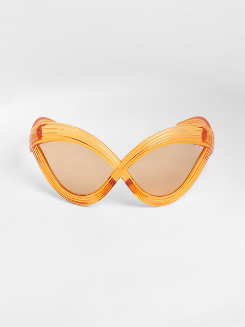 Chaos - The Twisted Wrap Sunglasses - Amber Orange