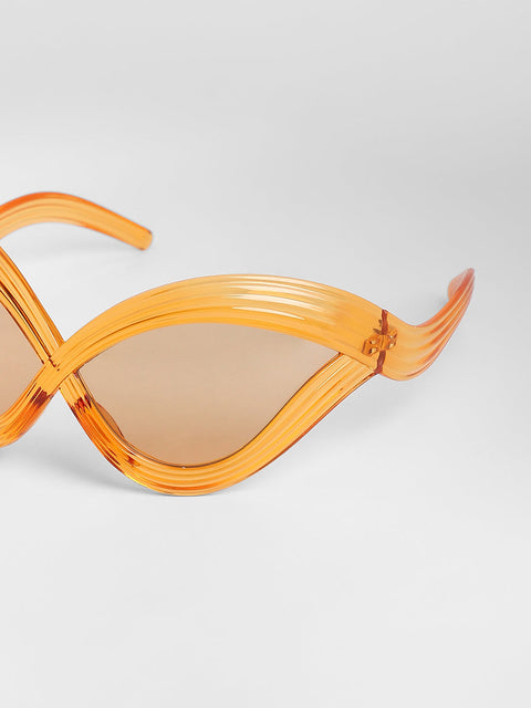Chaos - The Twisted Wrap Sunglasses - Amber Orange