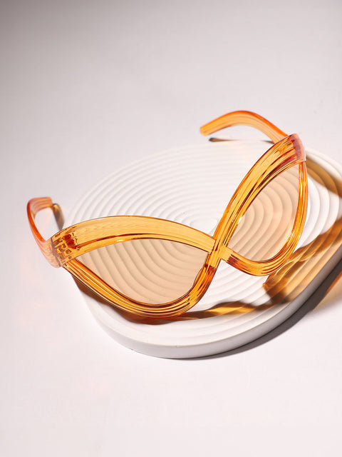 CAHOOT Men's The Twisted Wrap Sunglasses - Amber Orange