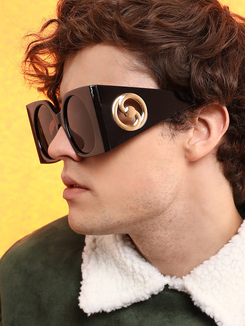 CAHOOT Men's The Airport Oversized Sunglasses - Onyx Black