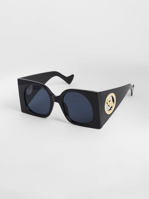 CAHOOT Men's The Airport Oversized Sunglasses - Onyx Black