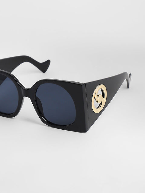 CAHOOT Men's The Airport Oversized Sunglasses - Onyx Black