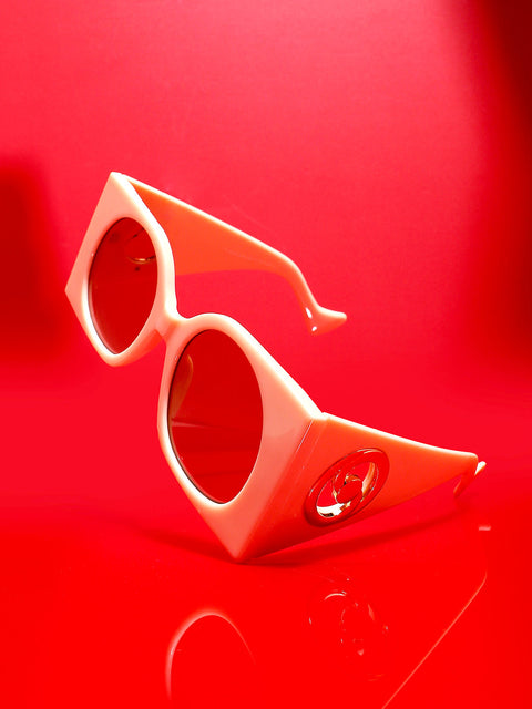 Chaos - The Airport Oversized Sunglasses - Cream White