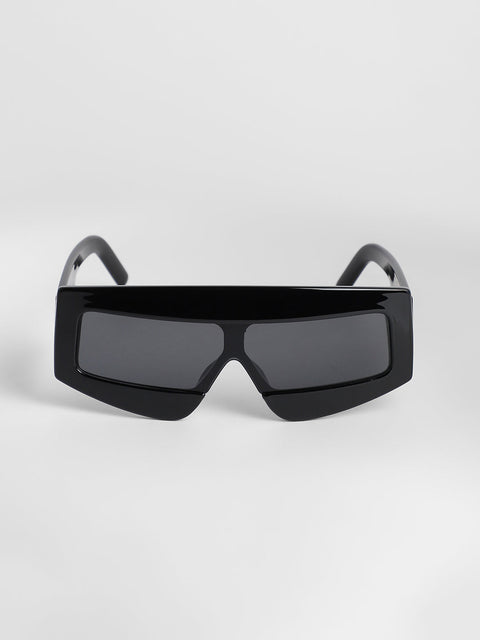 CAHOOT Men's The Structured Rectangular Sunglasses - Midnight Black