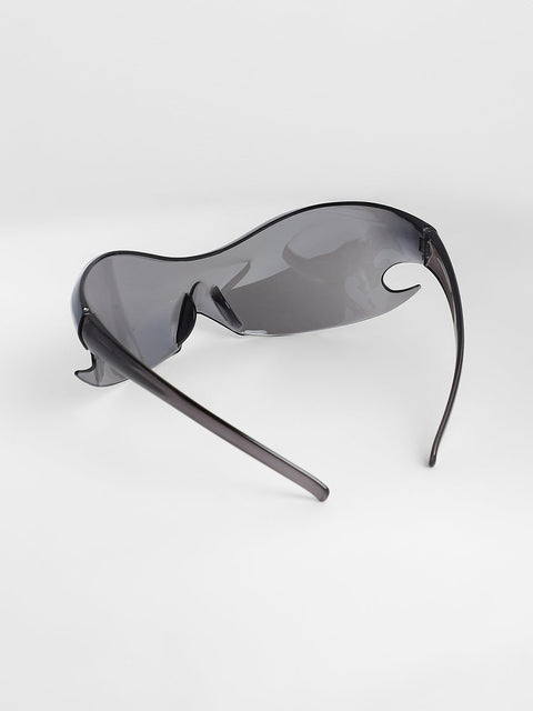 CAHOOT Men's The Flame Wrap Sunglasses - Metallic Silver