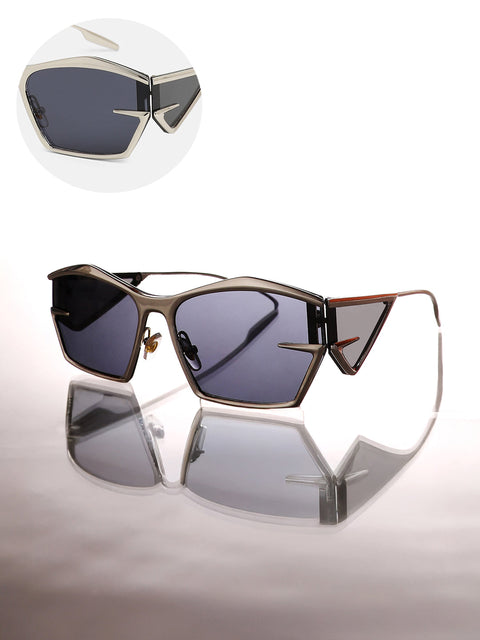 CAHOOT The Cyberlux Shield Sunglasses - Metallic Silver