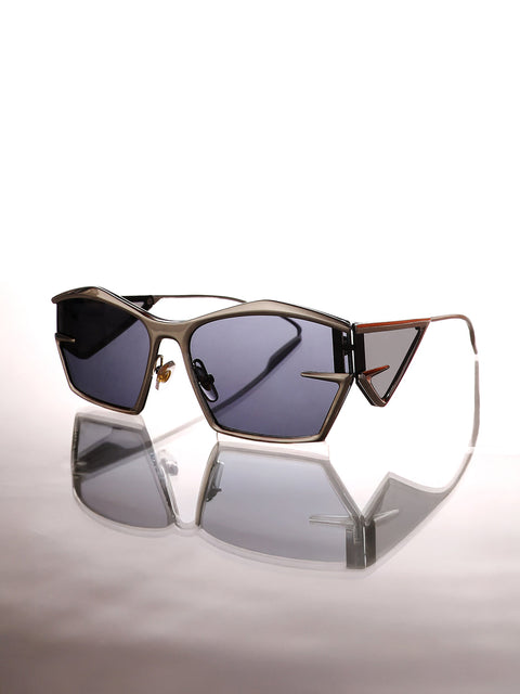 CAHOOT The Cyberlux Shield Sunglasses - Metallic Silver