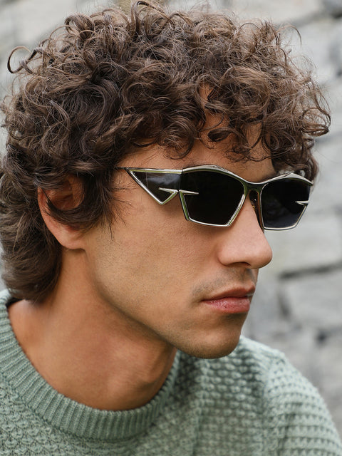 CAHOOT The Cyberlux Shield Sunglasses - Metallic Silver