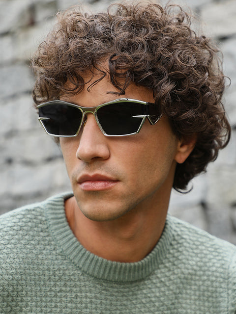 CAHOOT The Cyberlux Shield Sunglasses - Metallic Silver
