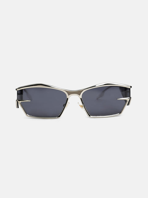 CAHOOT The Cyberlux Shield Sunglasses - Metallic Silver