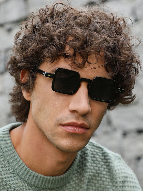 CAHOOT The Circuscore Square Sunglasses - Onyx Black
