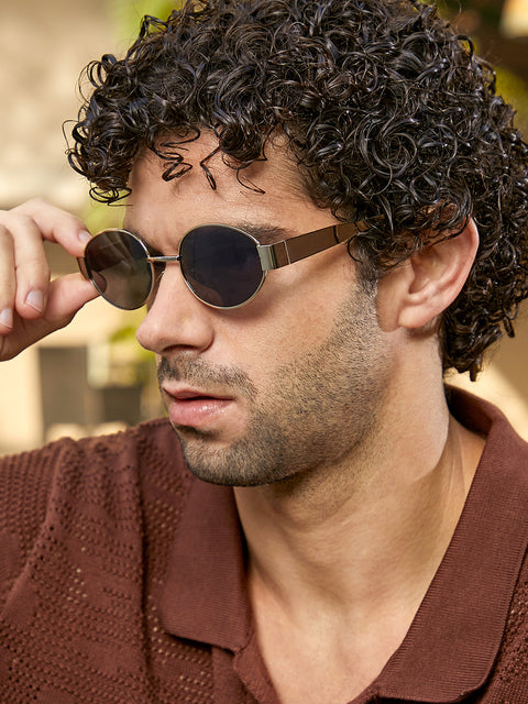 CAHOOT The Studio Oval Sunglass - Champayne Gold